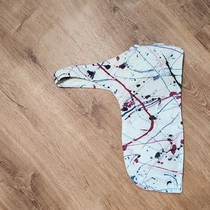 $5☃️Volcom One Shoulder Splatter Paint Vibe Large Bikini Top Nwot